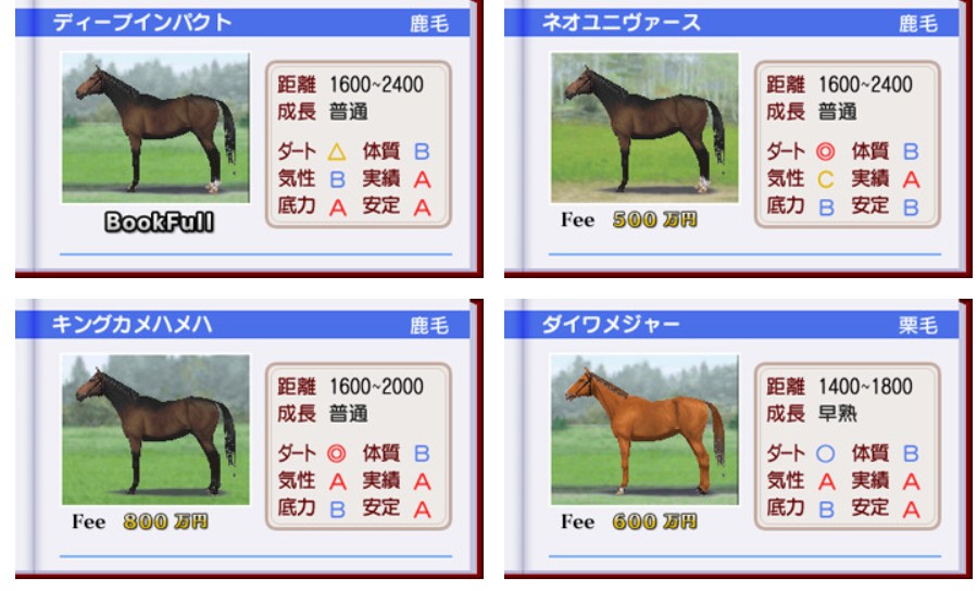 ダビスタの情報 新種牡馬編 ダービースタリオンgold新聞 ダビスタの情報 新種牡馬編 ダービースタリオンgold新聞